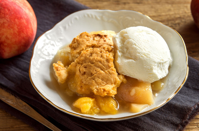 Peach Ice Cream Topping Cake Recipe